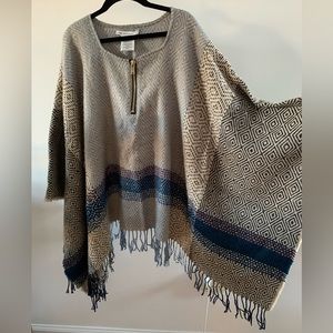 BCBGeneration sweater poncho, multi color, one size fits most